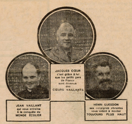 Les abbés Courtois, Pihan et Guesdon dans Coeurs Vaillants n°50 de 1939