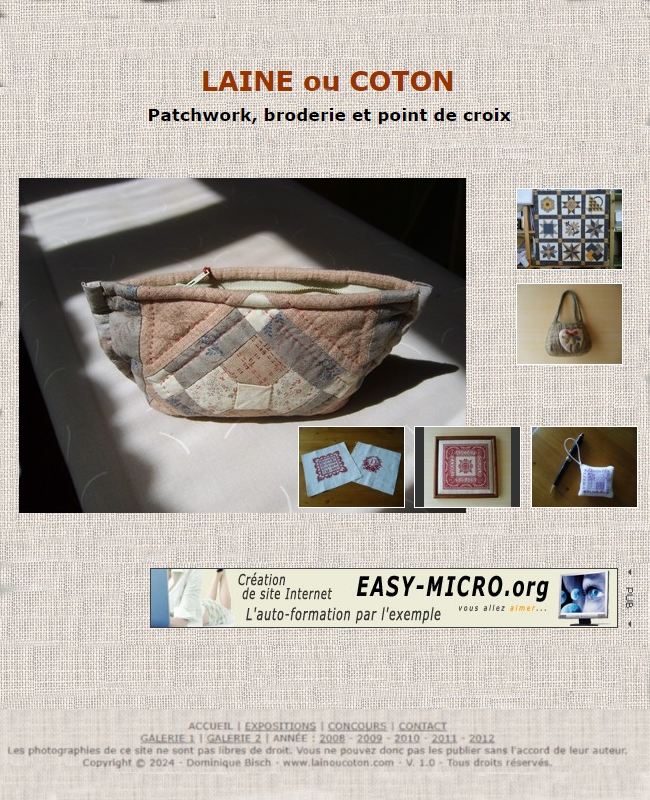Patchwork, broderie et point de croix par Dominique Bisch